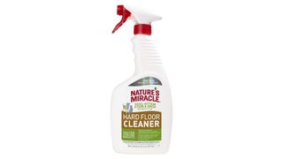 Nature's Miracle Hard Floor Cleaner is the best cleaner for hardwood floors for pet owners