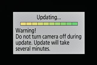 Nikon menu screens for firmware updates