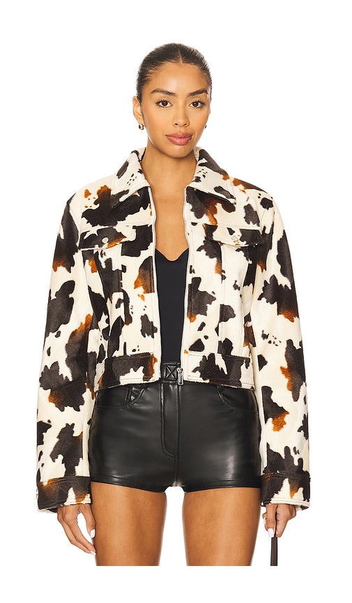 Leah Cow Print Jacket