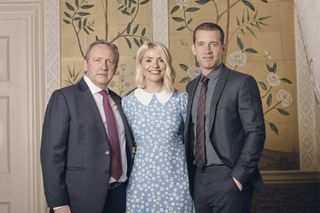 Midsomer Murders stars Neil Dudgeon and Nick Hendrix with Holly Willoughby