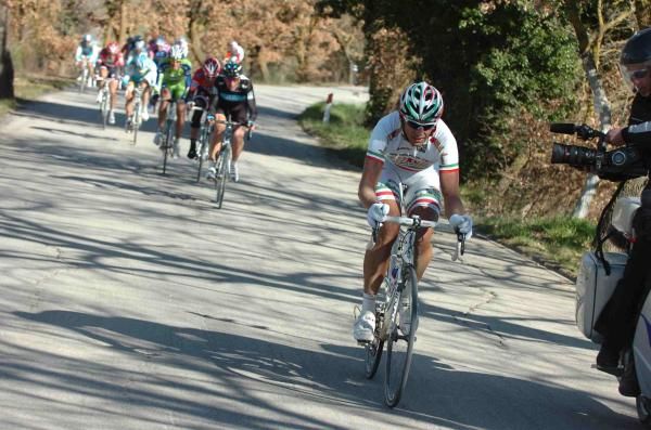 Filippo Pozzato (Katusha) gives it a go