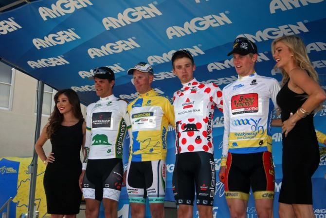 The classification leaders at the conclusion of Stage 1 of the 2013 Amgen Tour of California