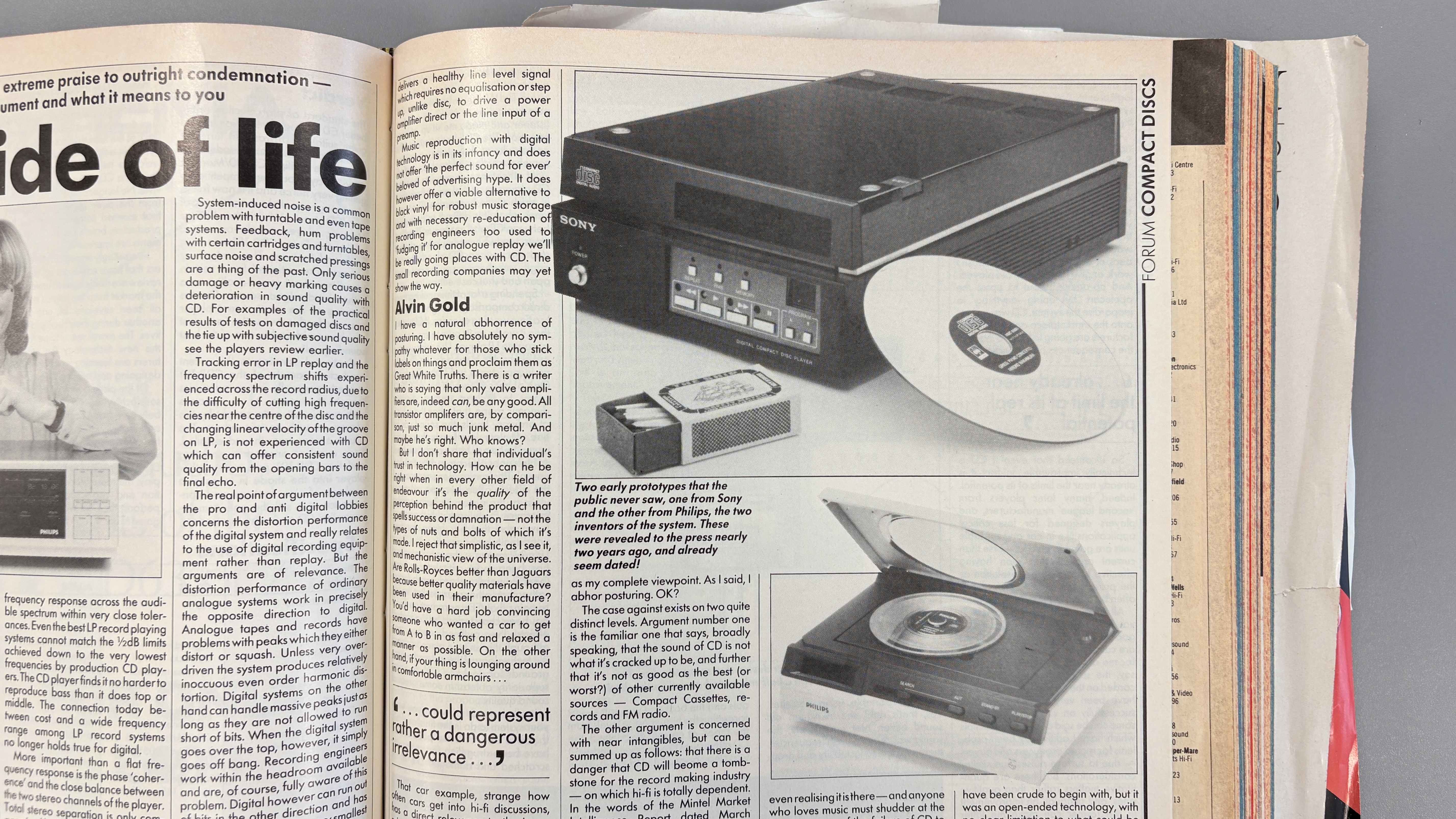 The first Sony and Philips prototype CD players