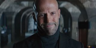 Jason Statham's Shaw giving a smug smile