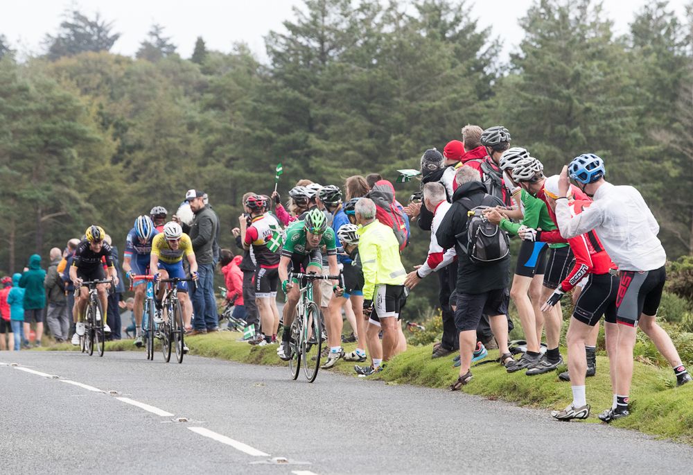 Julien Vermote rides to the finish of stage 6 in Britain