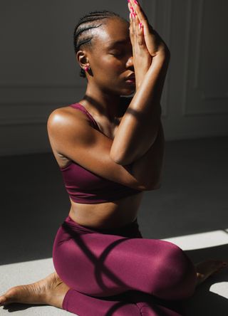 Woman doing a yoga pose