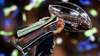 The Super Bowl winners will lift the Vince Lombardi Trophy