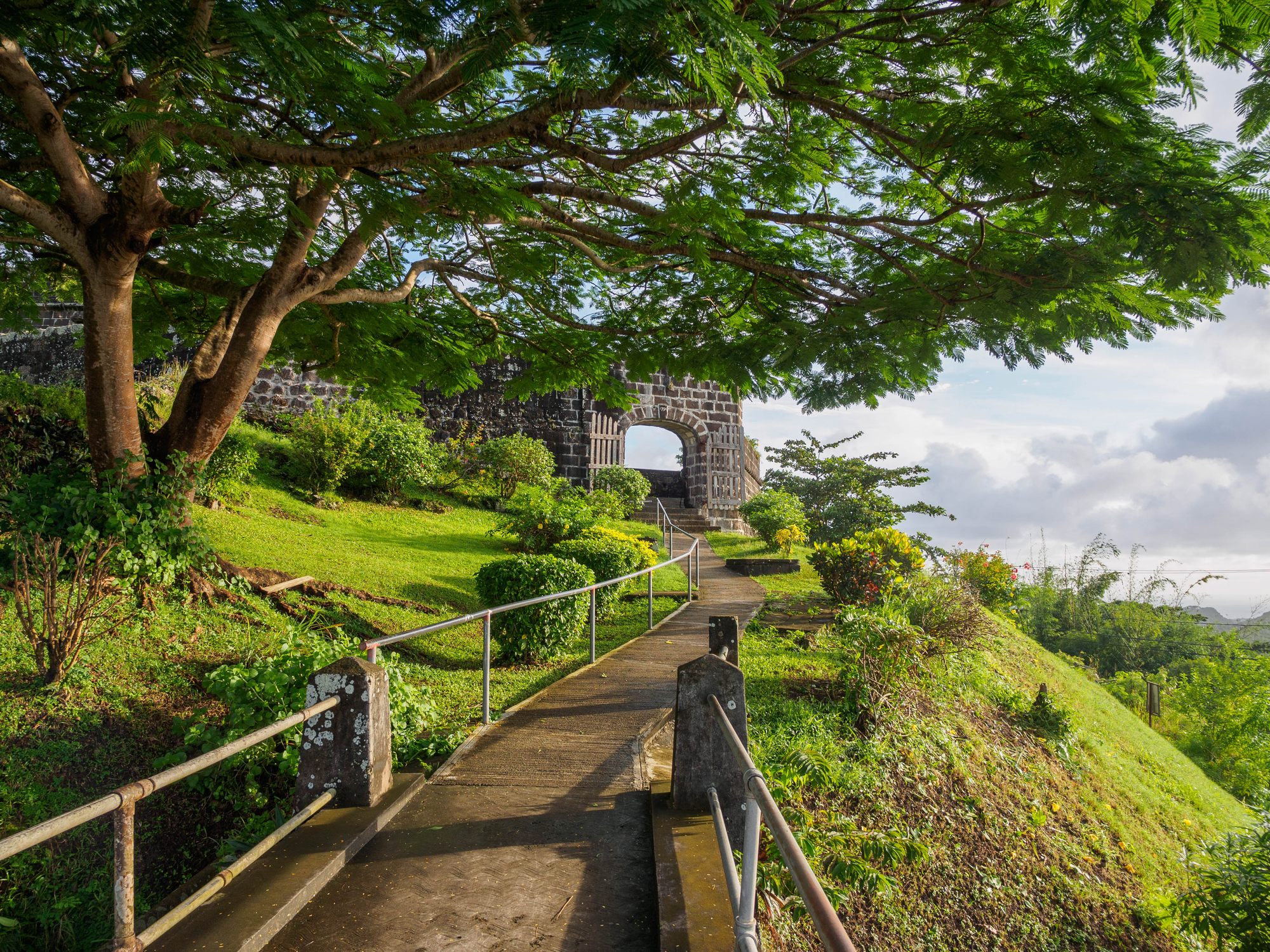Fort Frederick, a historical French fort in the Caribbean island nation of Grenada.