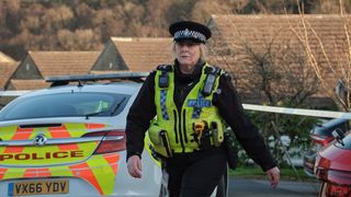 Sarah Lancashire in her police gear as Catherine Cawood in Happy Valley season 3