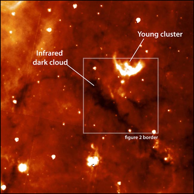 Cosmic Cloud Poised to Birth Massive Star