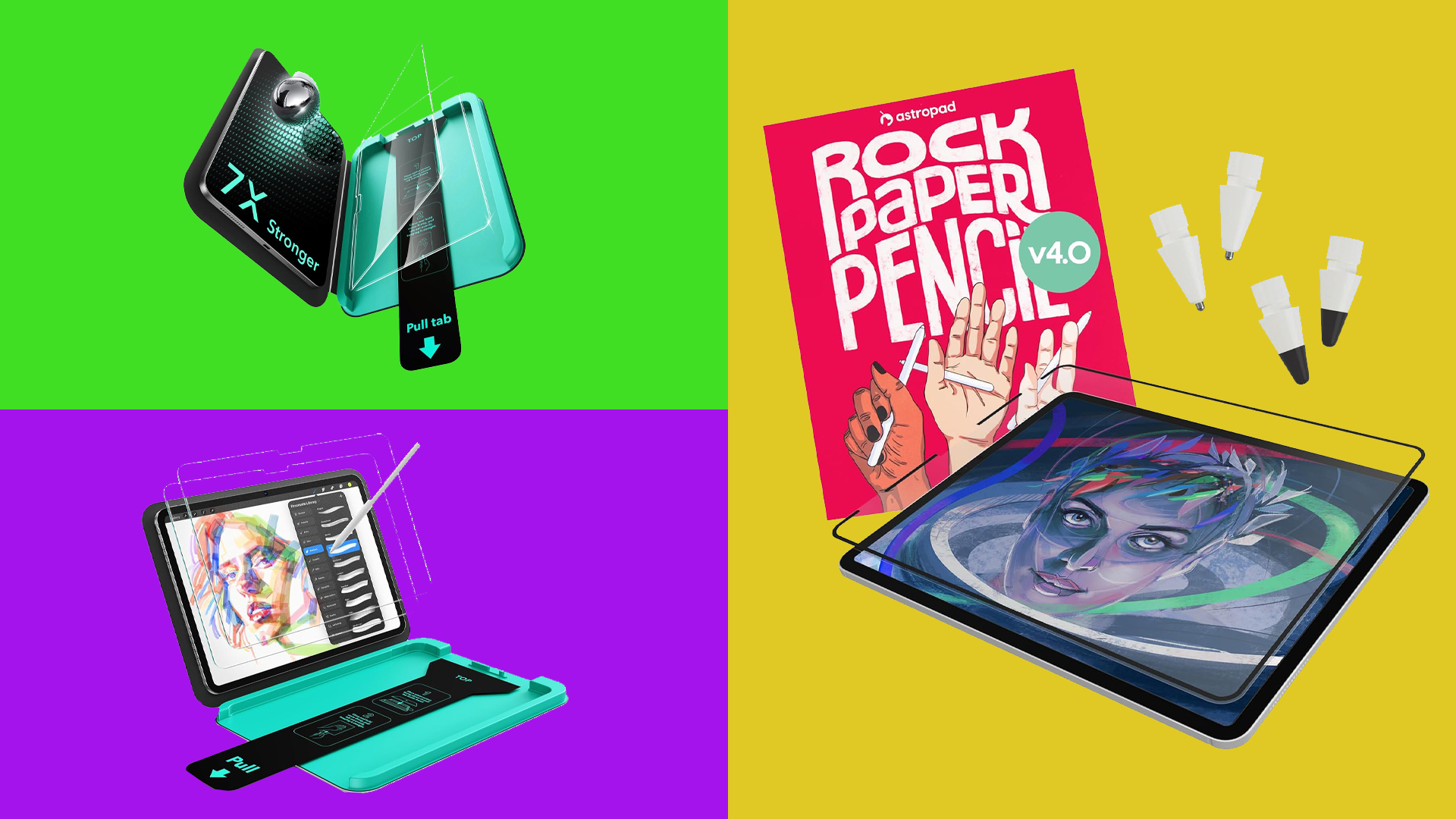 Three of the best iPad screen protectors. 