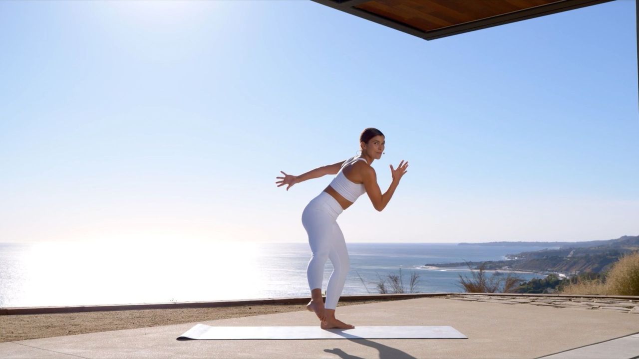Pilates instructor Bianca Wise demonstrating a 10-minute routine