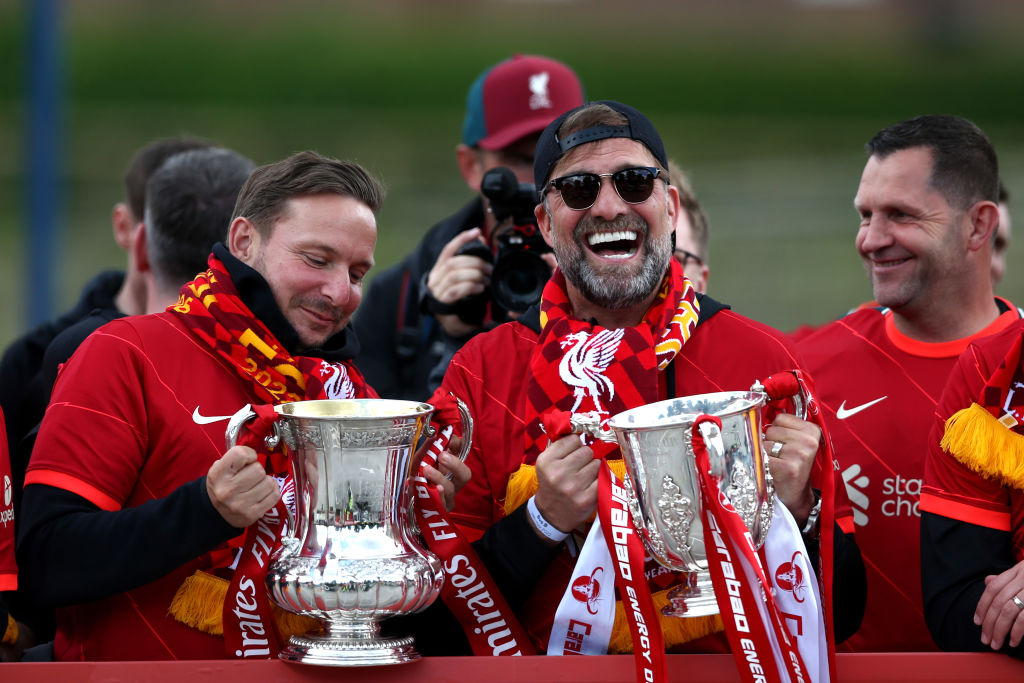 Jürgen Klopp celebrates Liverpool's 2024 League Cup win