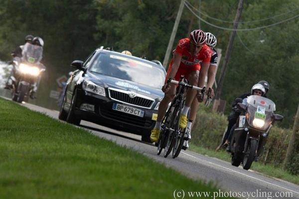 Benoit Daeninck (Roubaix Lille Metropole) takes a turn on the front.