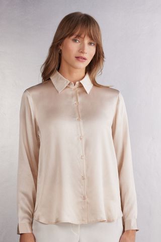 Long Sleeve Silk Shirt