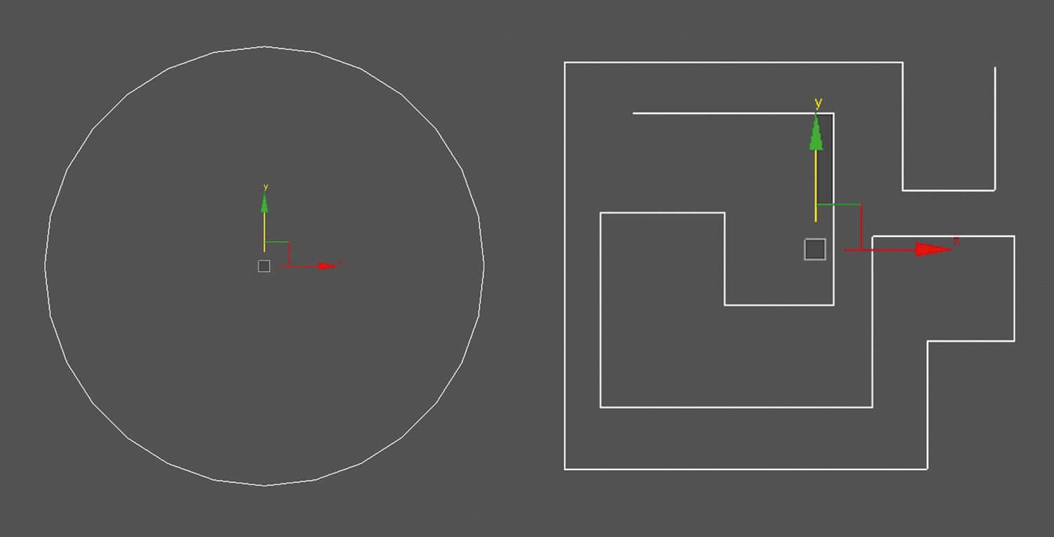 Create a path to make a ring shape to attach to your spaceship