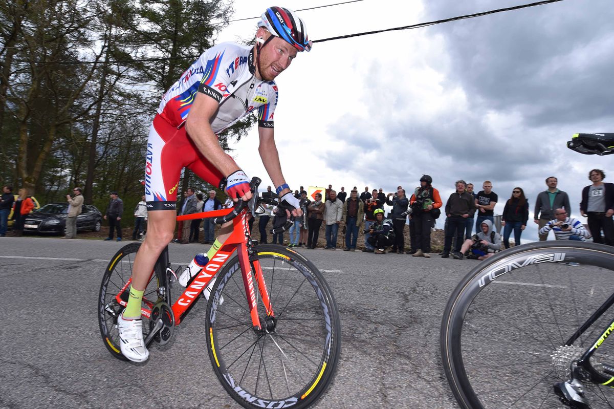 Dmitry Kozonchuk (Katusha) feeling the pain