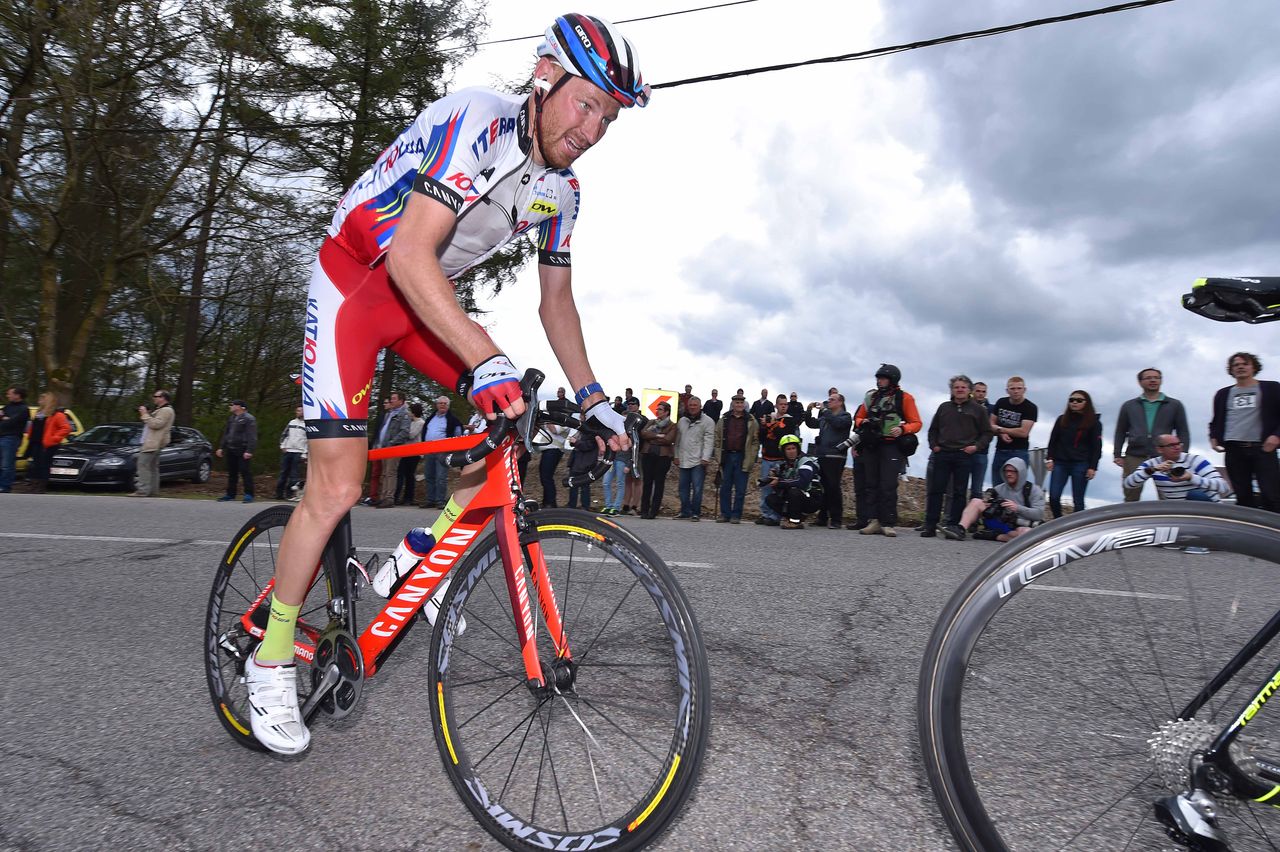 Dmitry Kozonchuk (Katusha) feeling the pain