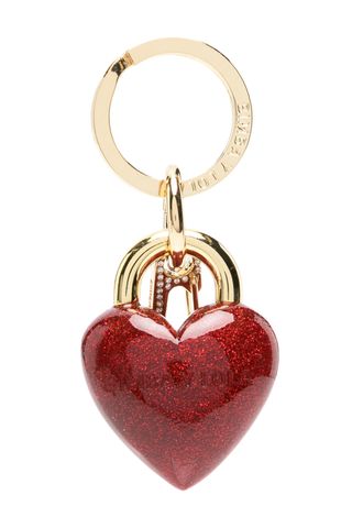 Bimba y Lola Glittered-Heart Charm Keyring