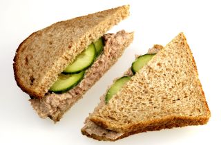 Tuna and cucumber sandwich