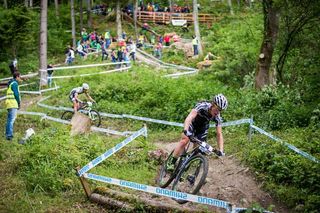 Anton Cooper (Cannondale) racing in the UCI World Cup