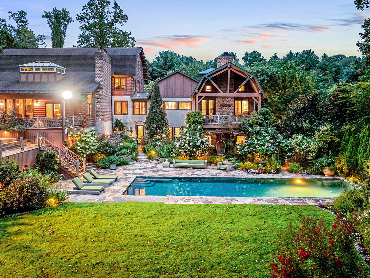 Home exterior and pool