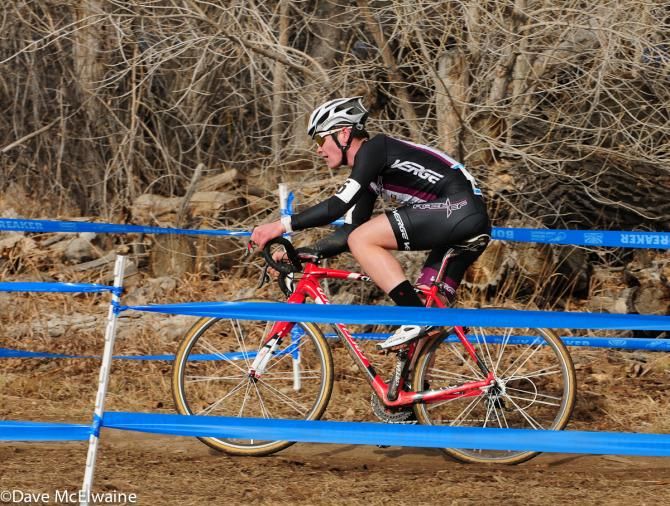 Peter Goguen (Race CF) alone on the back side of the course