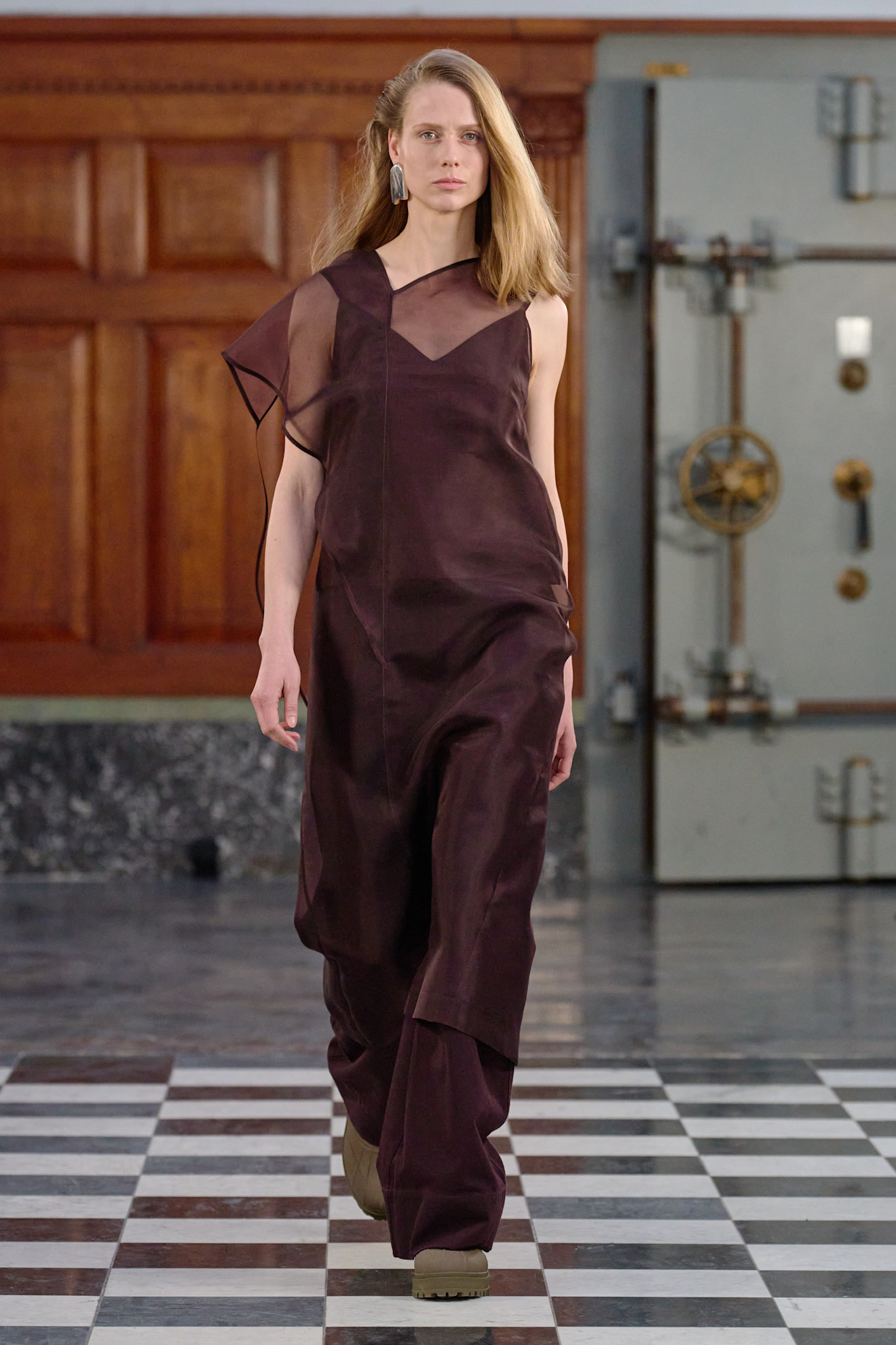 Model on the runway during Copenhagen Fashion Week Fall Winter 2026 shows.