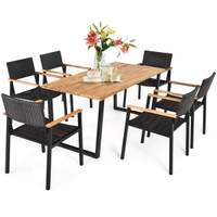 Costway Rattan Patio Table Set