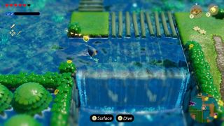 Zelda swims around in The Legend of Zelda: Echoes of Wisdom.