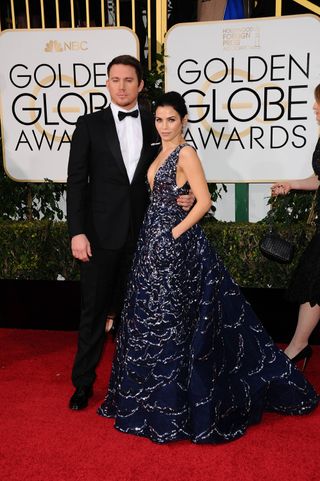 Channing Tatum and Jenna Dewan-Tatum at the Golden Globes 2016