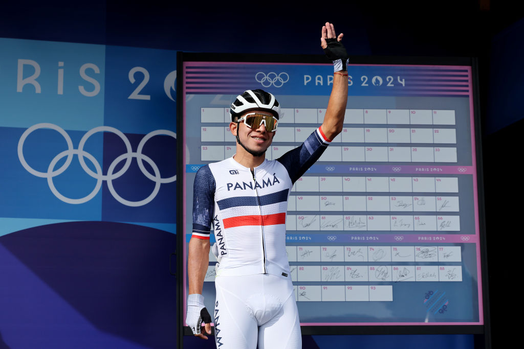 PARIS FRANCE AUGUST 03 Franklin Archibold of Team Panama prior to the Mens Road Race on day eight of the Olympic Games Paris 2024 at trocadero on August 03 2024 in Paris France Photo by Tim de WaeleGetty Images