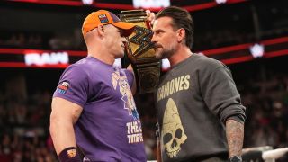 WWE Champion John Cena and CM Punk go face-to-face on an episode of WWE Raw.