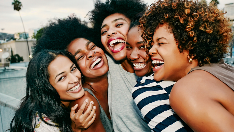 Nose, Smile, Mouth, Fun, People, Hairstyle, Social group, Tooth, Happy, Facial expression,
