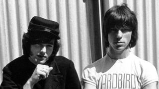 Jimmy Page and Jeff Beck pose together with The Yardbirds in summer 1966