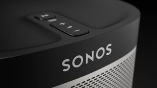 Sonos branding on a smart speaker