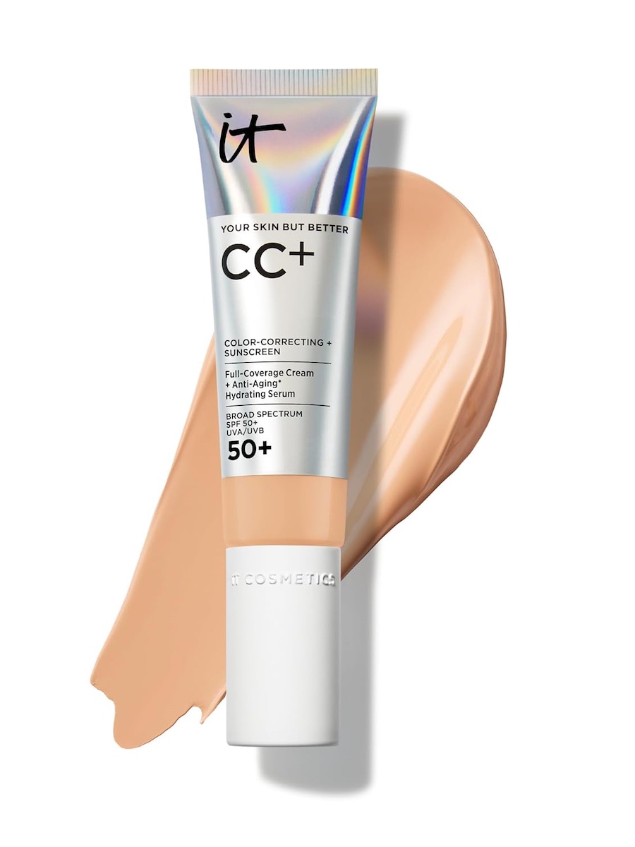 IT Cosmetics, It Cosmetics Cc+ Cream (medium) - Natural Full Coverage Foundation With Spf 50+, Color Corrector &amp; Anti-Aging Hydrating Serum, Hyaluronic Acid + Peptides, Lightweight - 1.08 Fl Oz