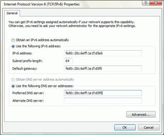 Setting some IPv6 options. Those addresses sure can get complicated!