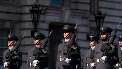 RAF troops during the Changing of the Guard ceremony