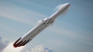 Will a SpaceX Falcon Heavy rocket take humans to Mars? Credit: SpaceX