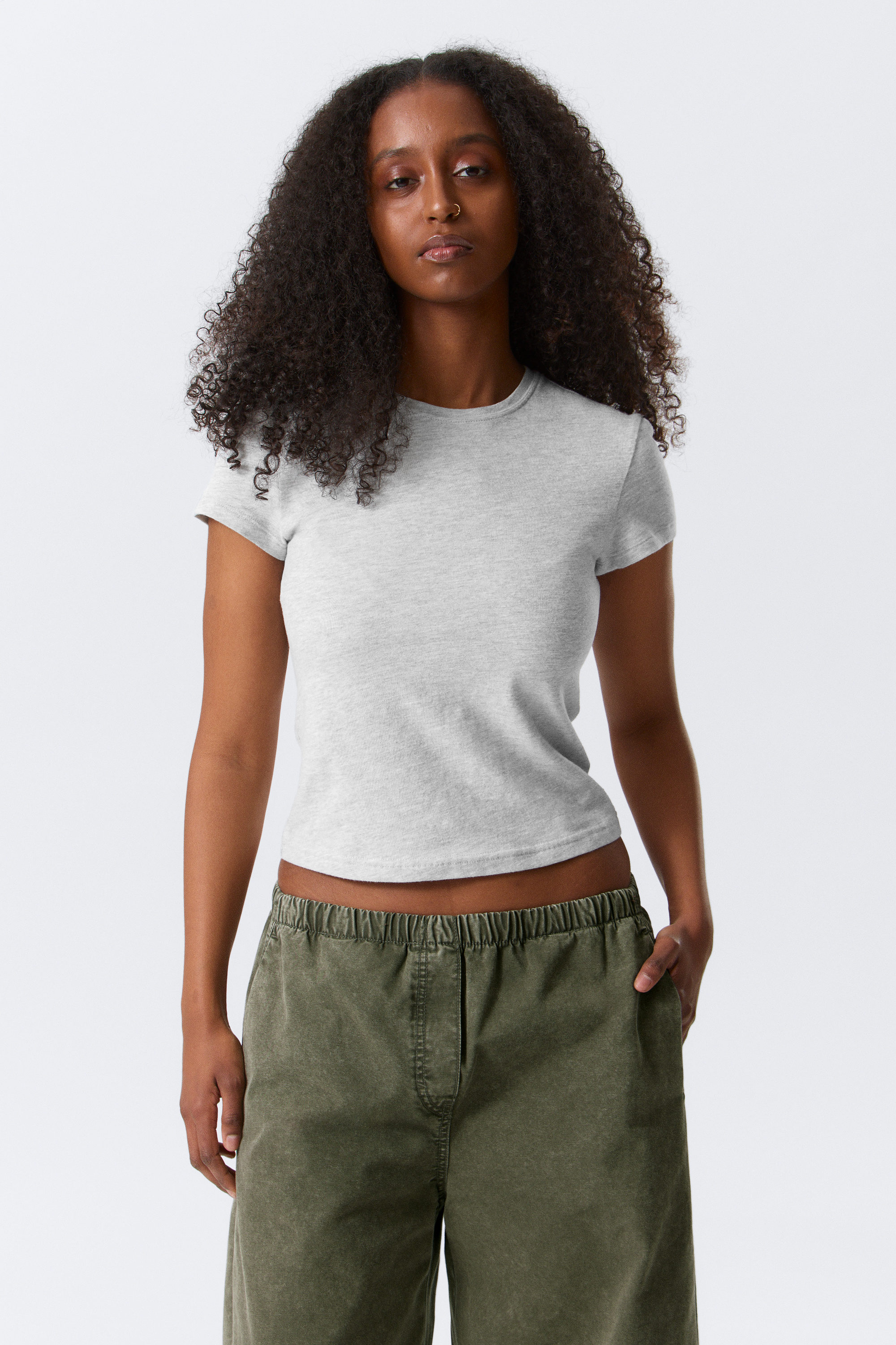 Slim Short-Sleeved Cotton T-Shirt