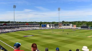 A general view of international ODI cricket at Chester-le-Street cricket ground in Durham