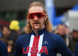 WINTERTHUR SWITZERLAND SEPTEMBER 29 Quinn Simmons of Team United States prior to the 97th UCI Cycling World Championships Zurich 2024 Mens Elite Road Race a 2739km one day race from Winterthur to Zurich on September 29 2024 in Winterthur Switzerland Photo by Dario BelingheriGetty Images