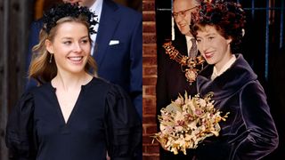 Lady Margarita Armstrong-Jones side-by-side with Princess Margaret