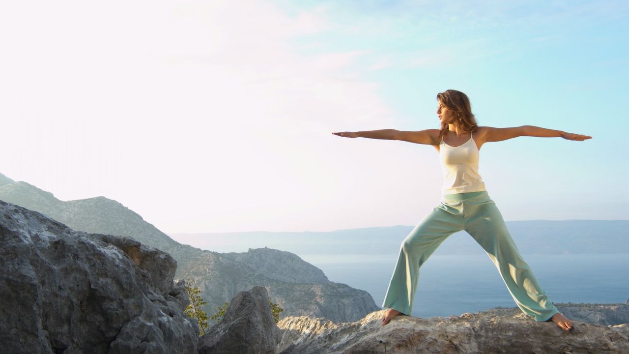 woman wearing jogging bottoms