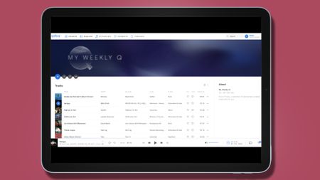 Qobuz on an iPad with My Weekly Q playlist