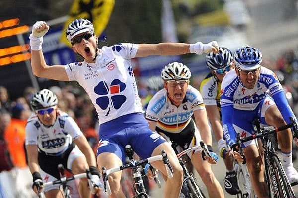 Anthony Geslin (Fran&ccedil;aise Des Jeux) celebrates