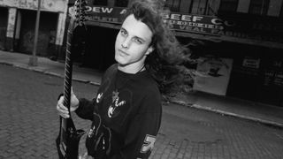 Portrait of Death frontman Chuck Schuldiner (1967 - 2001) New York City circa 1995