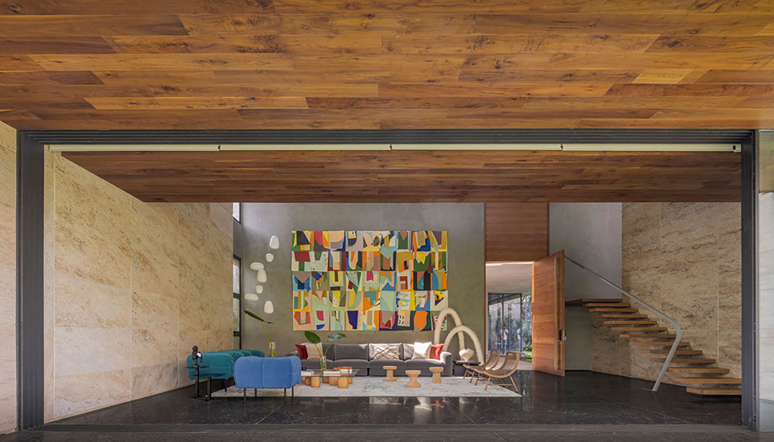 House of Gardens by Kanan Modi from the terrace looking in