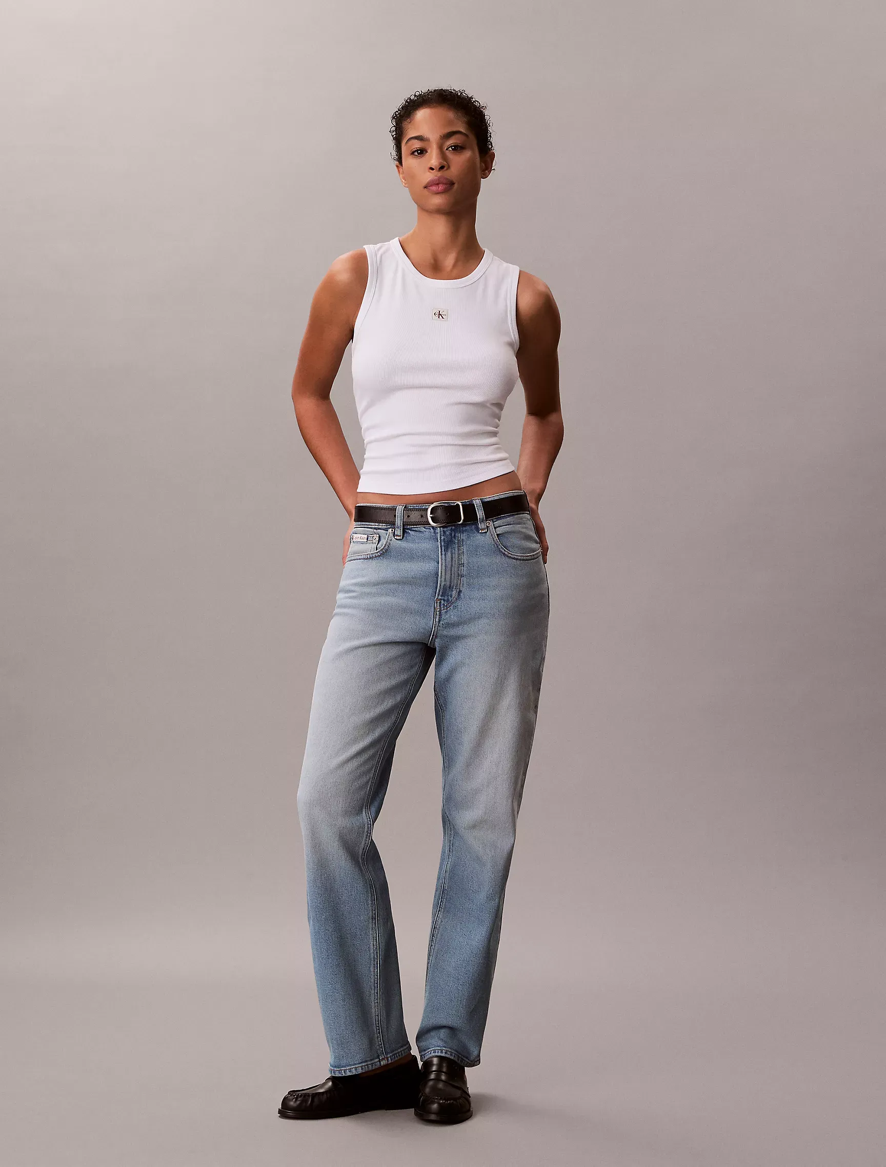 High Rise Straight Jeans